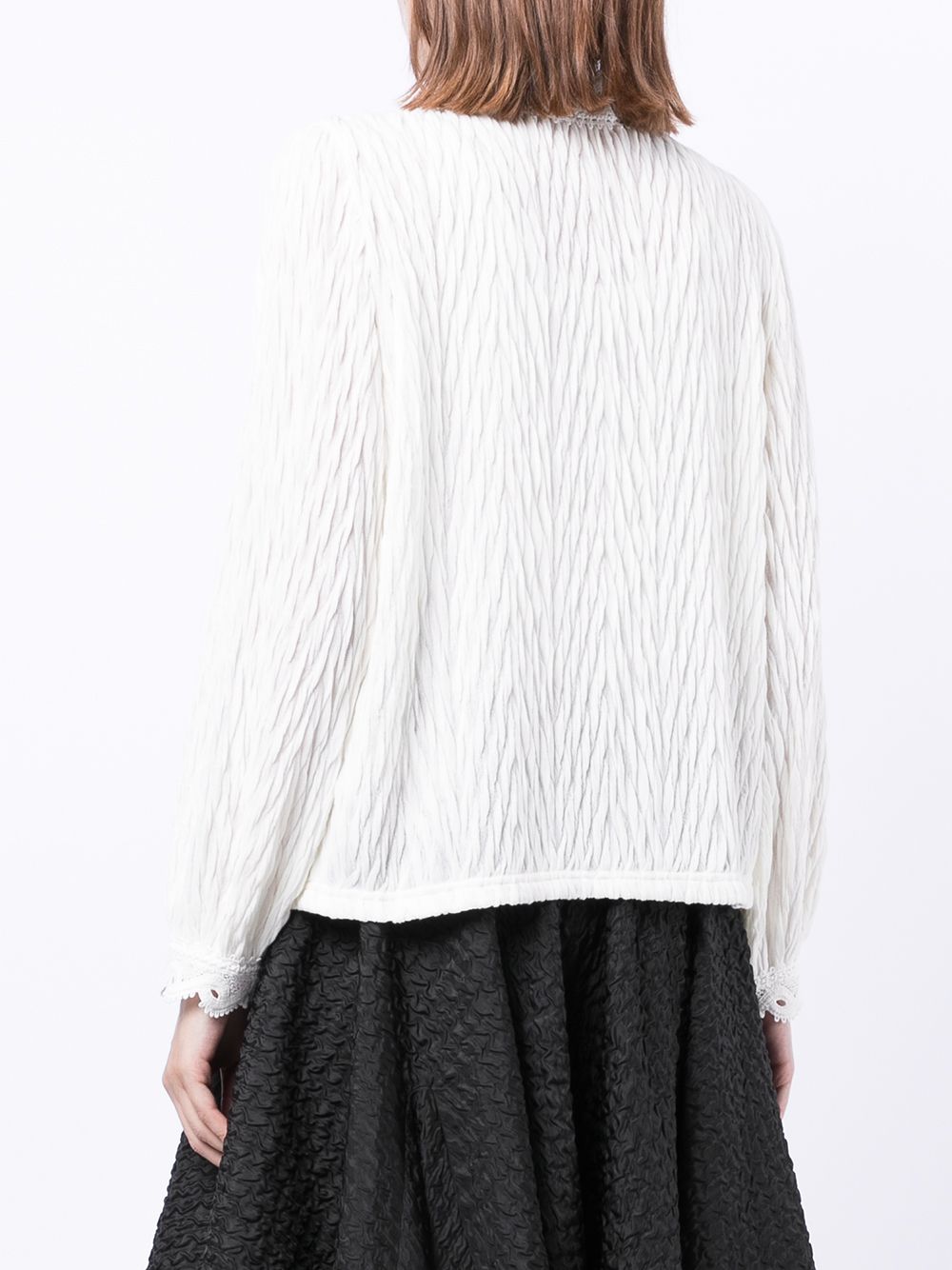 фото B+ab scallop-neck knitted cardigan