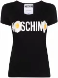 Moschino fried egg logo-print T-shirt - Black