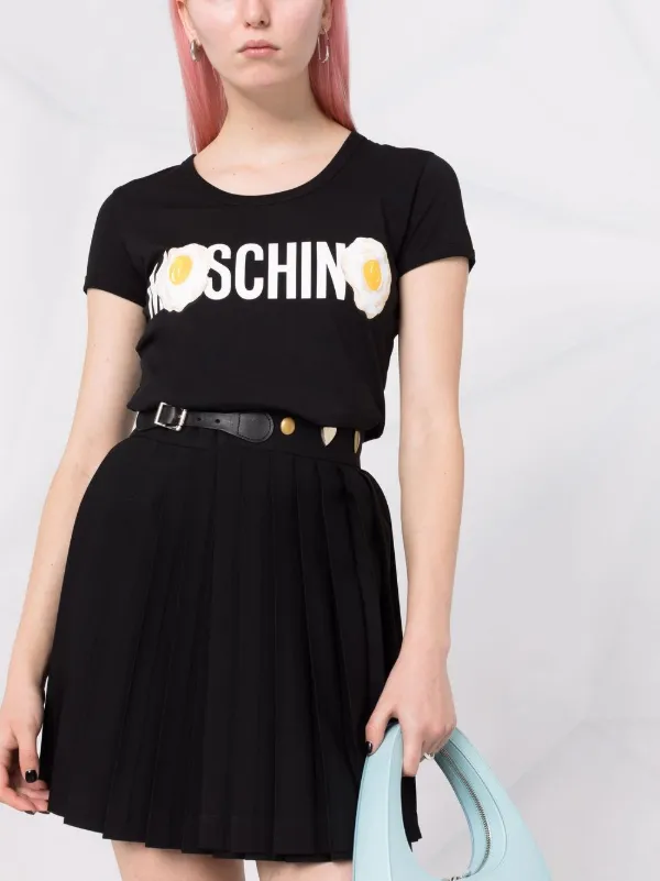 【関税込み】Moschino ブラック ロゴプリント Tシャツ Moschino ロゴ Tシャツ | ブラック | FARFETCH JP