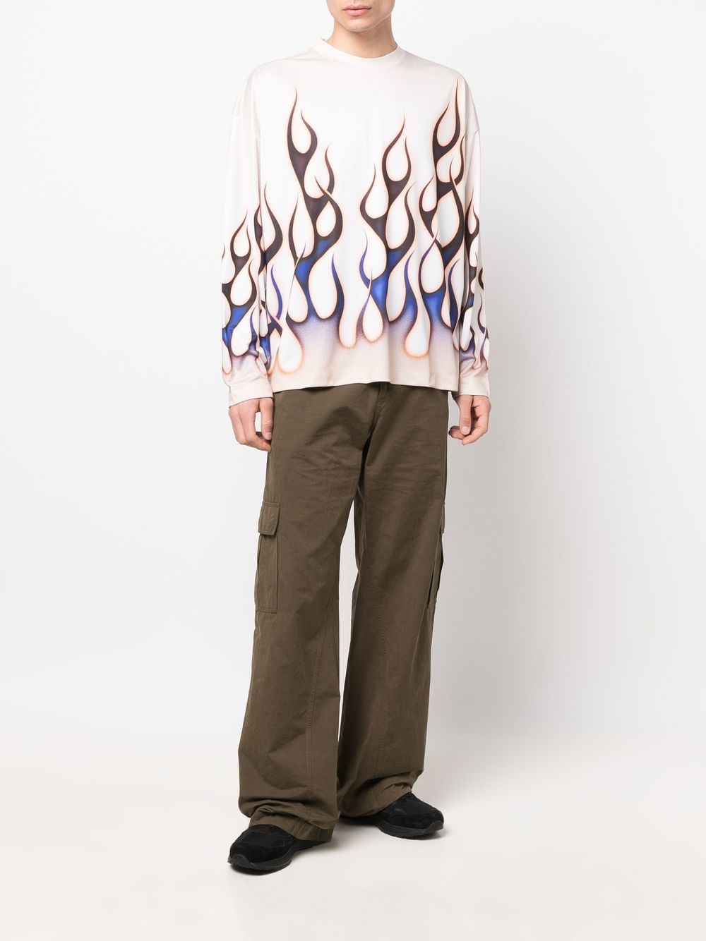 Etudes flame-print long-sleeve T-shirt - Farfetch