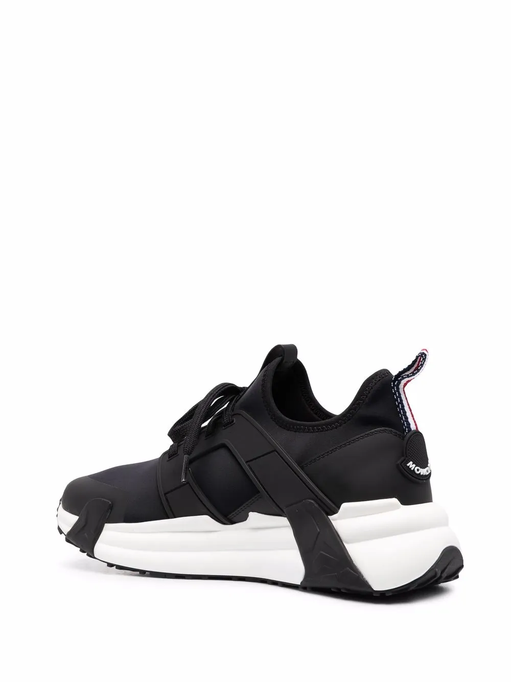 Shop Moncler Panelled Chunky Sneakers In Black