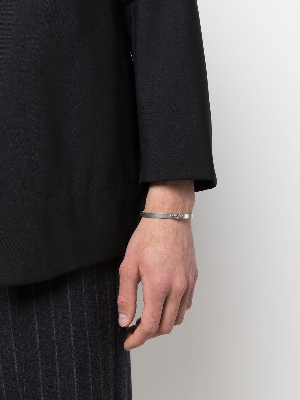 Maison Margiela Armband met logo reliëf - Zilver