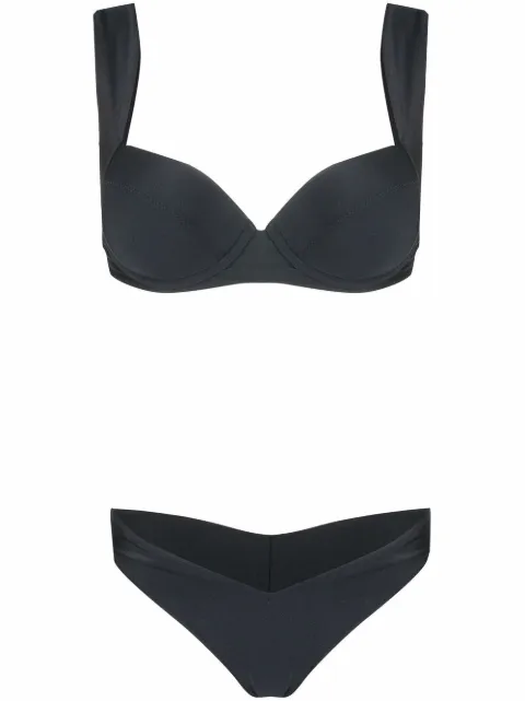 Noire Swimwear underwired lurex bikini set