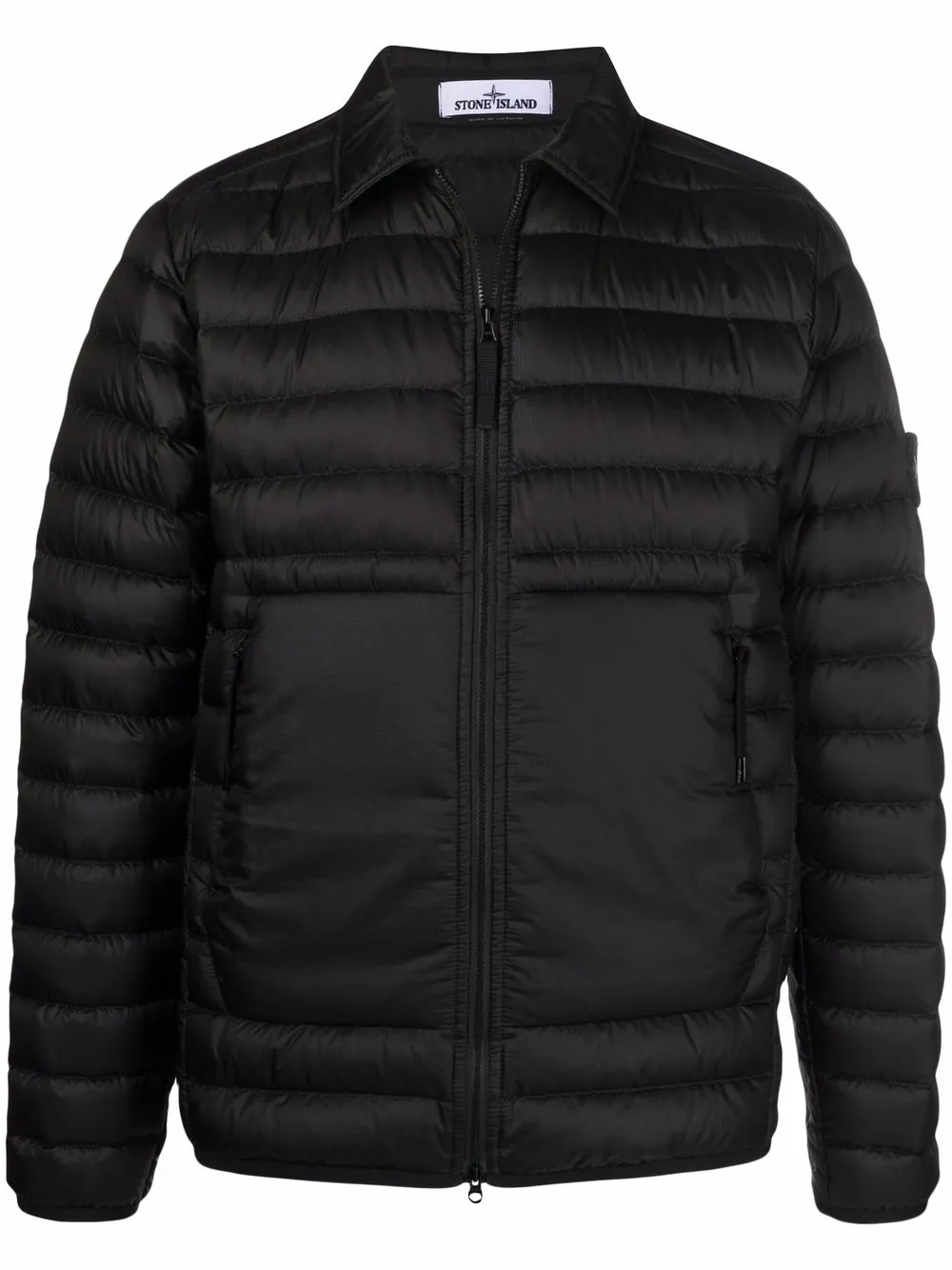 фото Stone island пуховик с нашивкой-логотипом