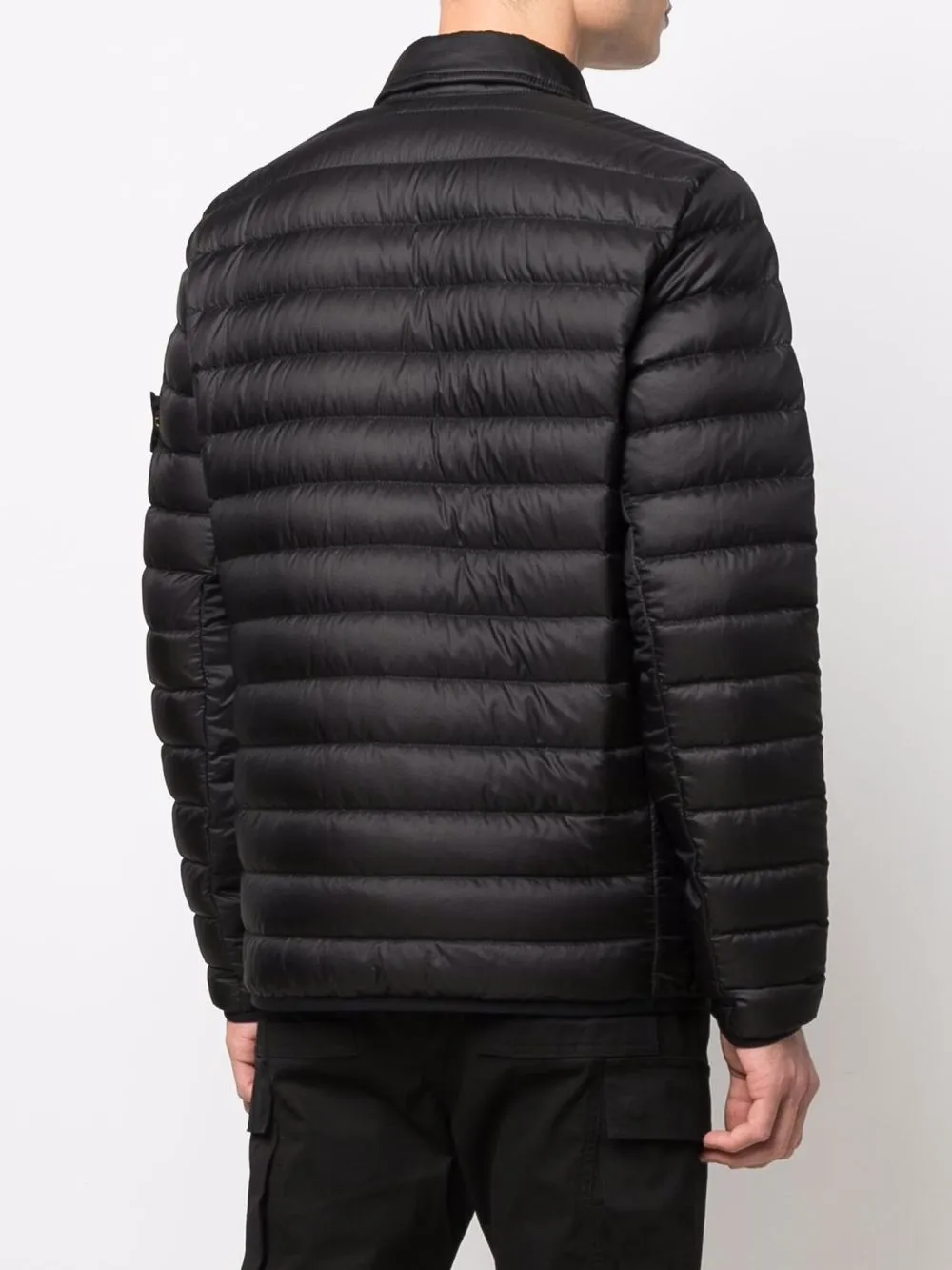 фото Stone island пуховик с нашивкой-логотипом