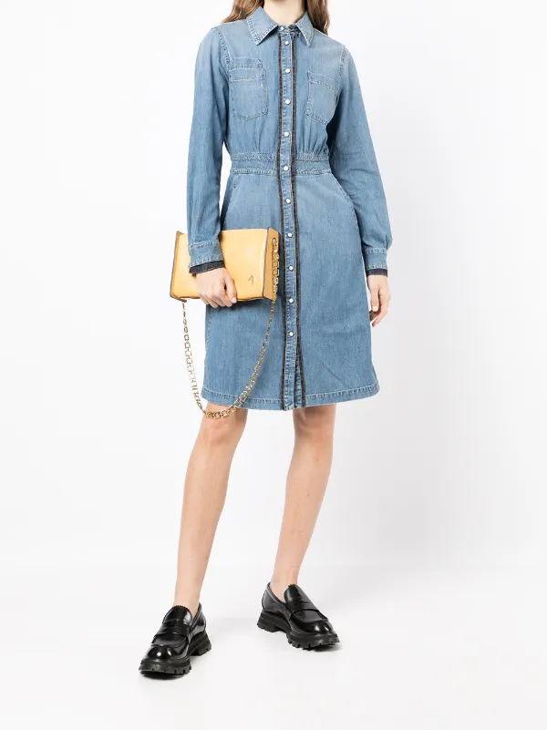 Ports 1961 Denim Midi Shirt Dress 