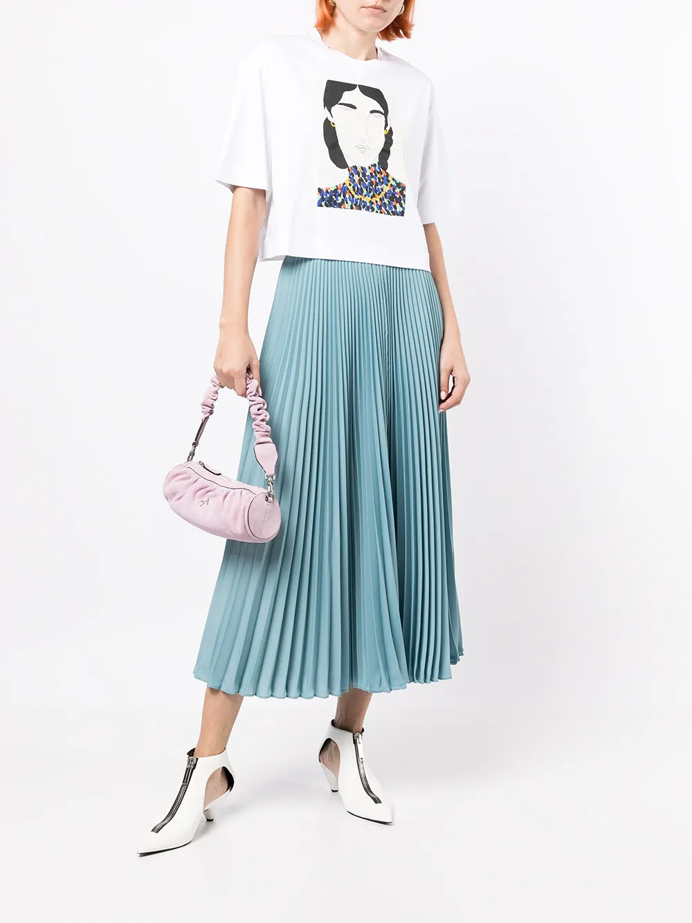 Ports 1961 T-shirt met print - Wit