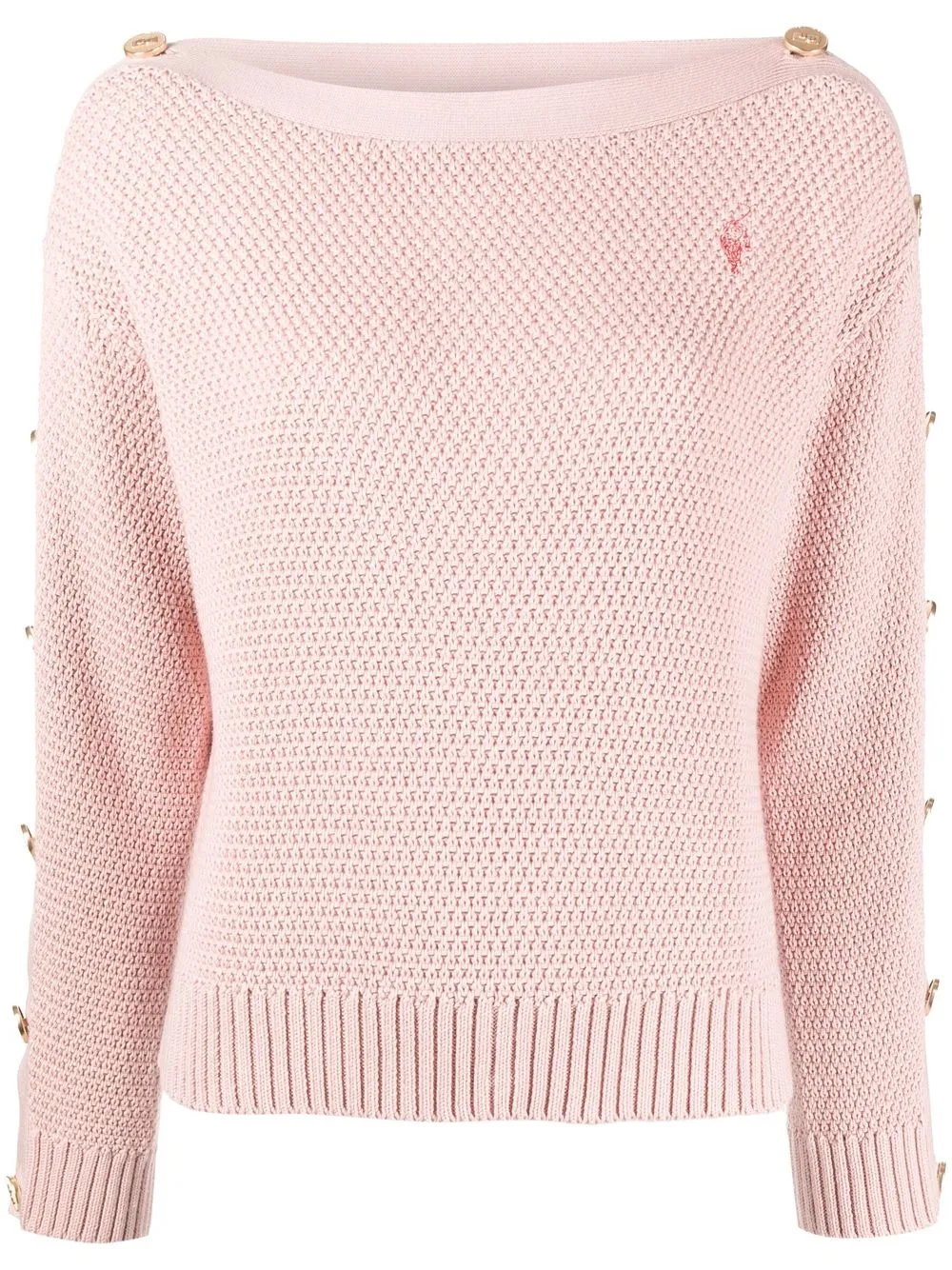 Ports 1961 Buttoned Boat-neck Jumper In Pink