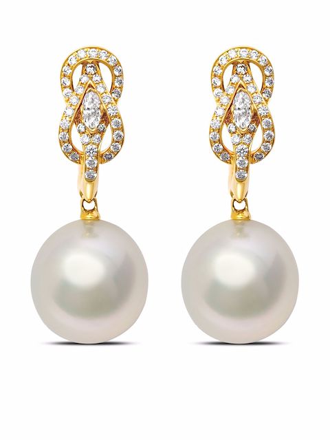 AUTORE 18kt Gelbgoldohrringe mit Diamanten