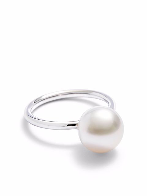 AUTORE 18kt Weißgoldring mit Perlen