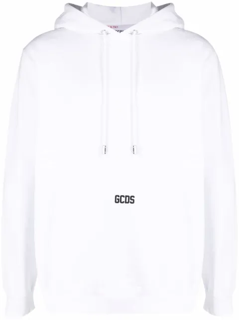 GCDS logo-print cotton hoodie