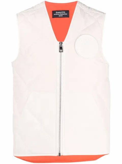 Études Studio padded logo-patch vest