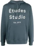 Études Studio Studio logo-print pullover hoodie - Blue