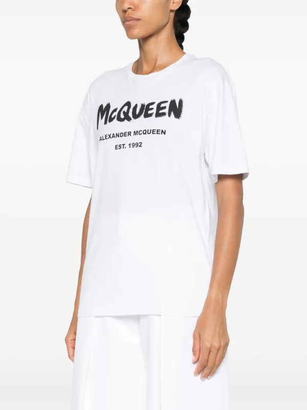 Alexander McQueen Graffiti T-shirt | White | FARFETCH