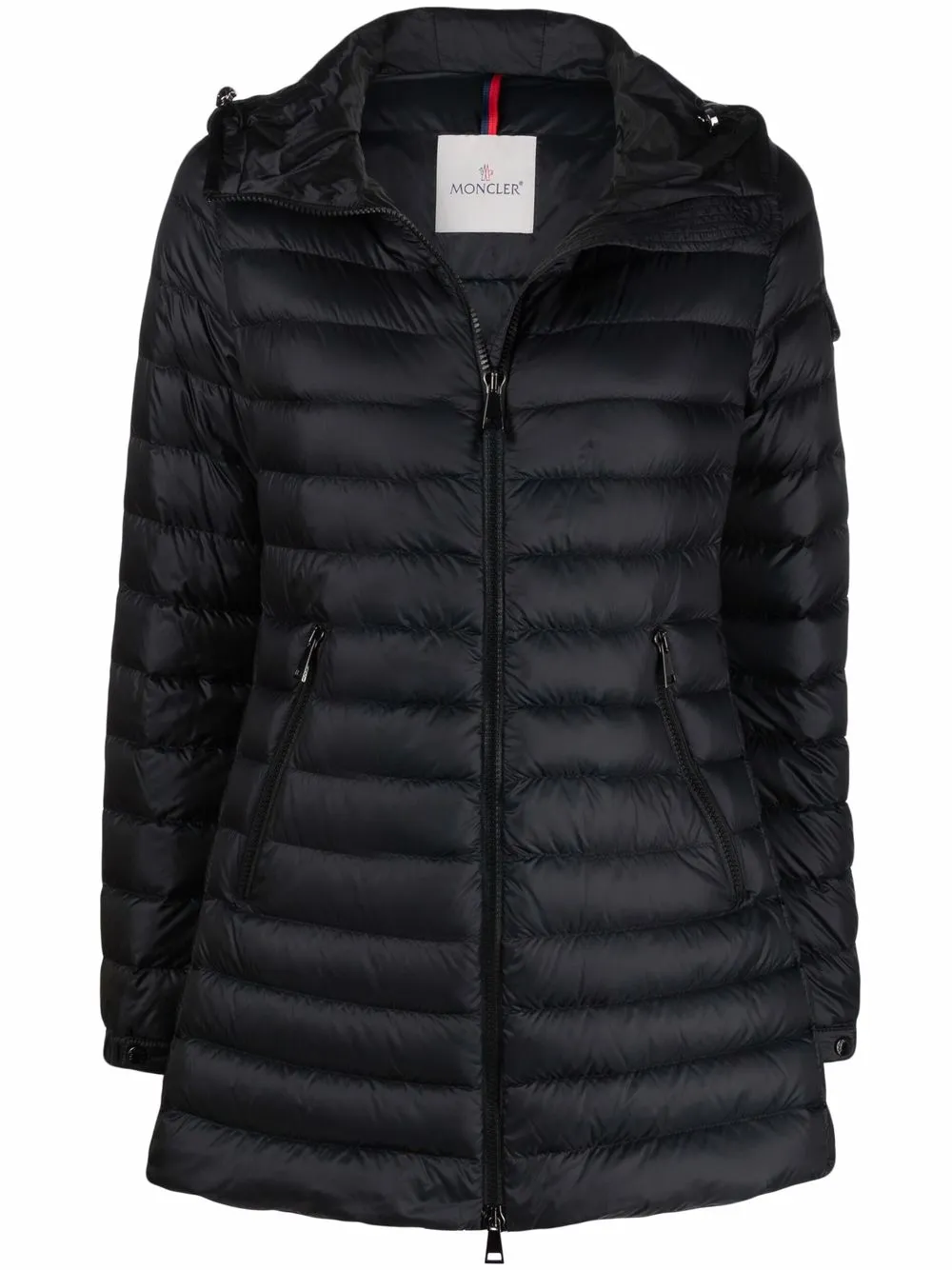 

Moncler chamarra capitonada con capucha - Negro