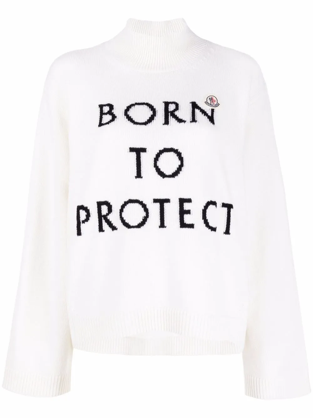 

Moncler slogan-embroidered jumper - White