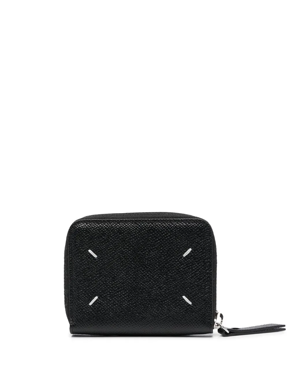 Shop Maison Margiela Zip-around Compact Wallet In Schwarz