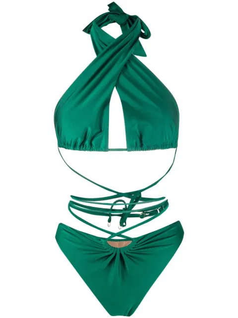 Noire Swimwear traje de baño con cuello halter 