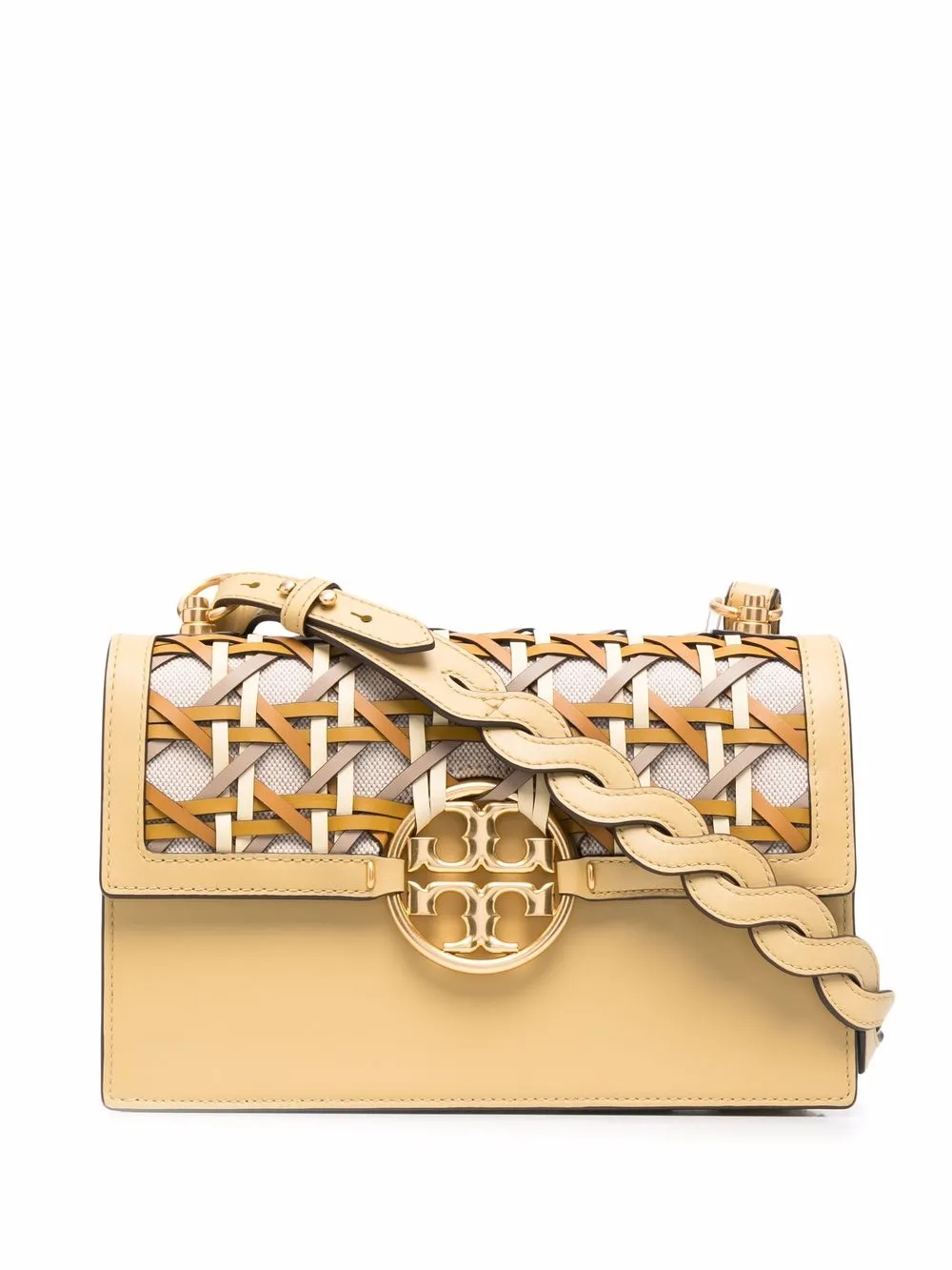 Total 101+ imagen tory burch miller basketweave leather shoulder bag