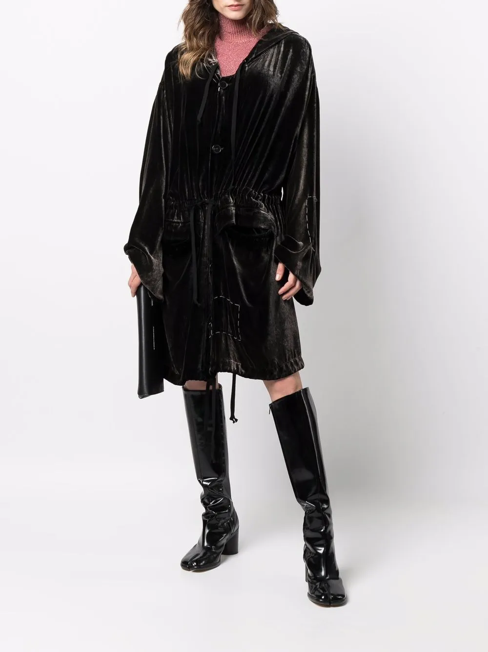 Maison Margiela Blousejurk met capuchon - Zwart
