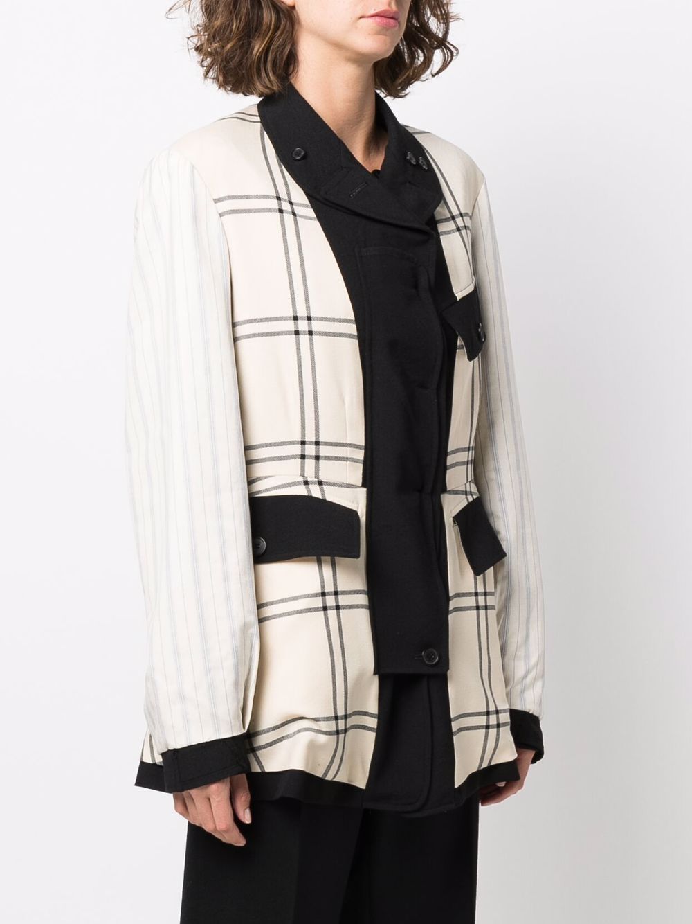 Maison Margiela check-pattern inside-out jacket Women