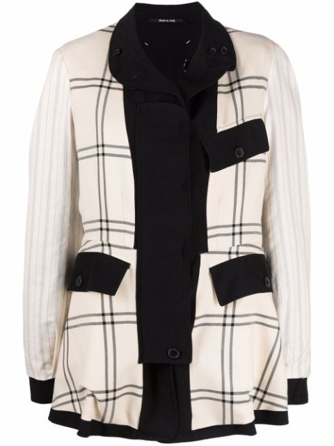 Maison Margiela check-pattern inside-out jacket Women