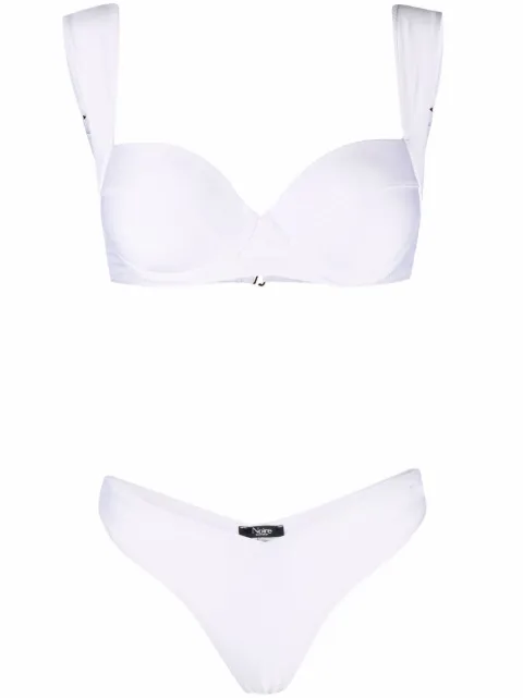 Noire Swimwear underwired lurex bikini set