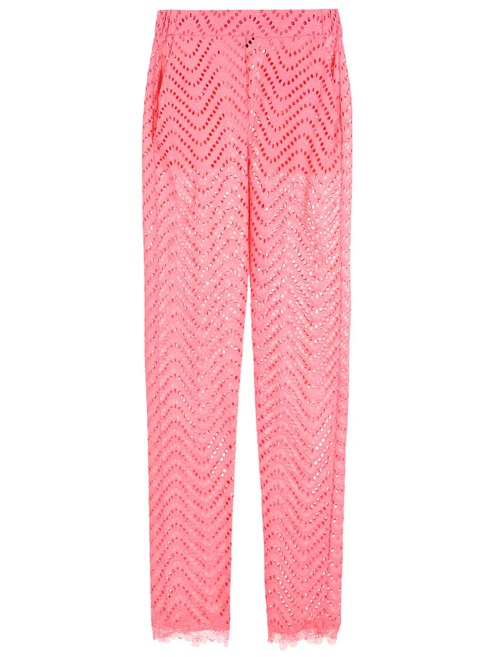 

Andrea Bogosian perforated tapered trousers - Pink