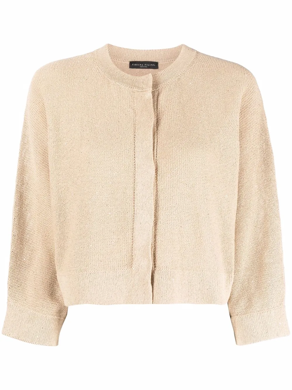 

Fabiana Filippi sequin cotton-linen cardigan - Neutrals