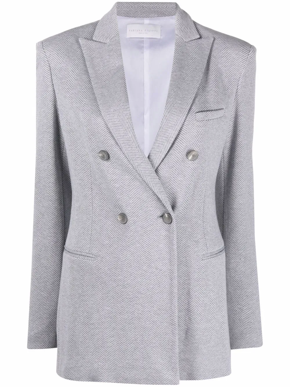 

Fabiana Filippi blazer con estampado pied de poule - Gris