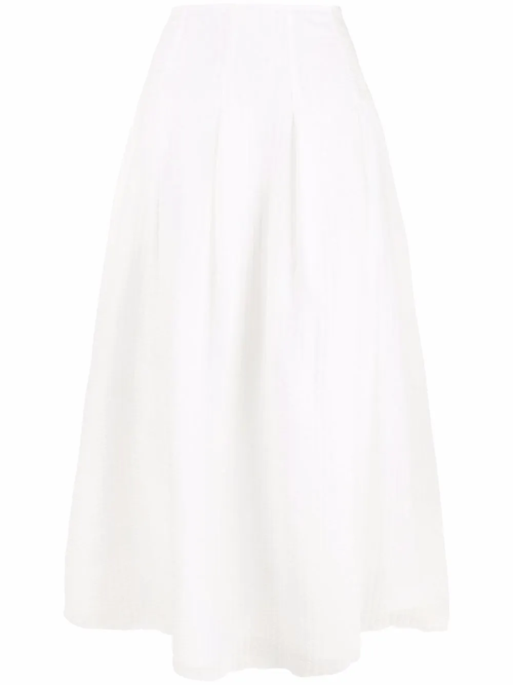 

Fabiana Filippi lightly-pleated flared long-length skirt - White