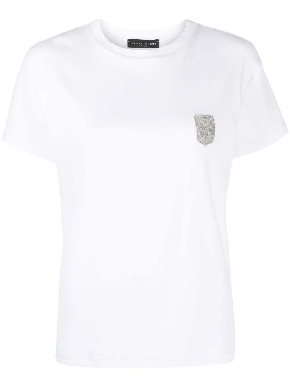 

Fabiana Filippi logo-patch short-sleeved T-shirt - White