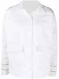 Fabiana Filippi pointed-collar padded jacket - White
