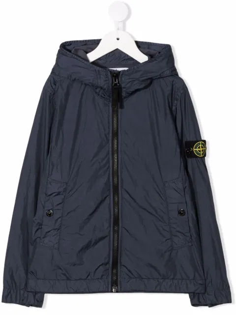 Stone Island Junior جاكيت بشارة شعار على الكم