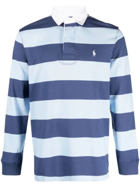 Polo Ralph Lauren Gestreiftes Poloshirt mit Logo-Stickerei