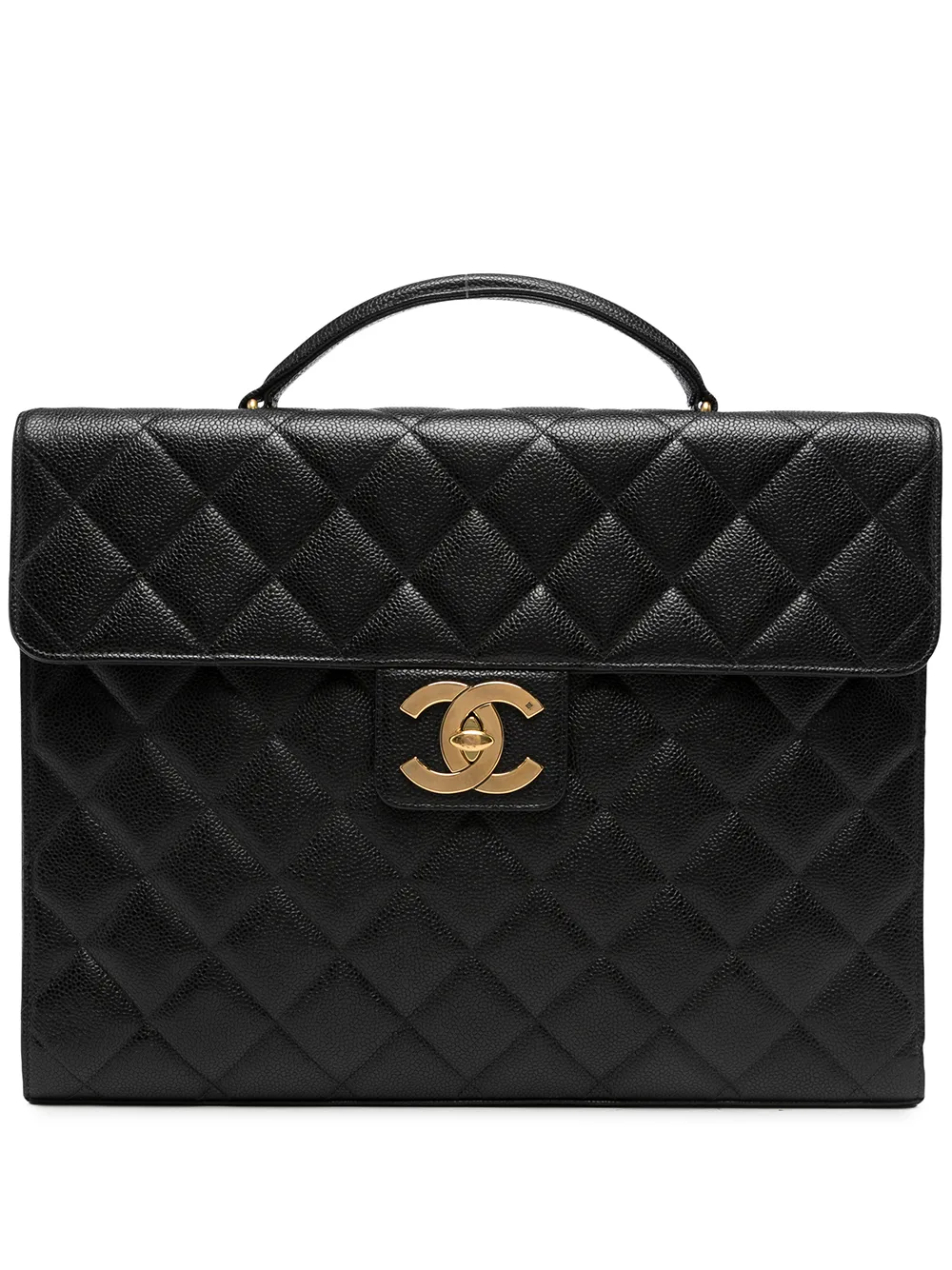 фото Chanel pre-owned стеганый портфель cc turnlock 1992-го года