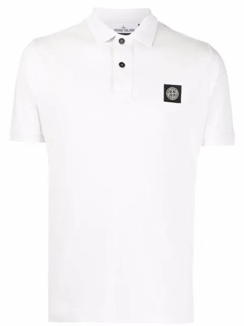 Stone island white polo shirt Clearance