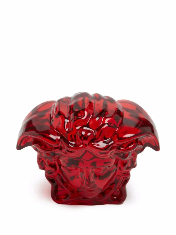 Versace Medusa Lumiere Crystal Paperweight | Red | FARFETCH