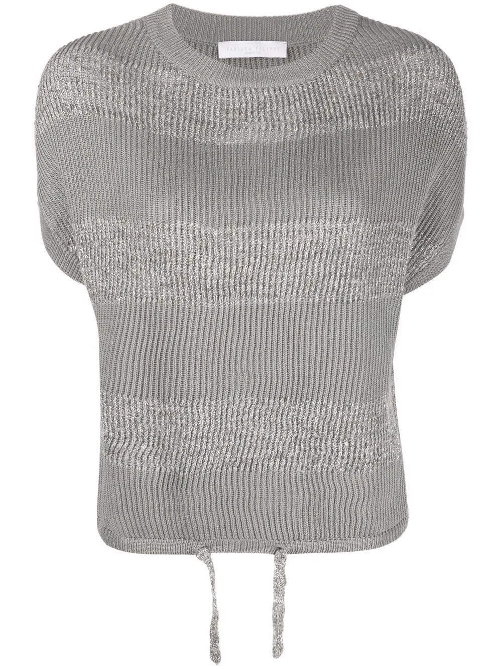 

Fabiana Filippi knitted round-neck top - Grey