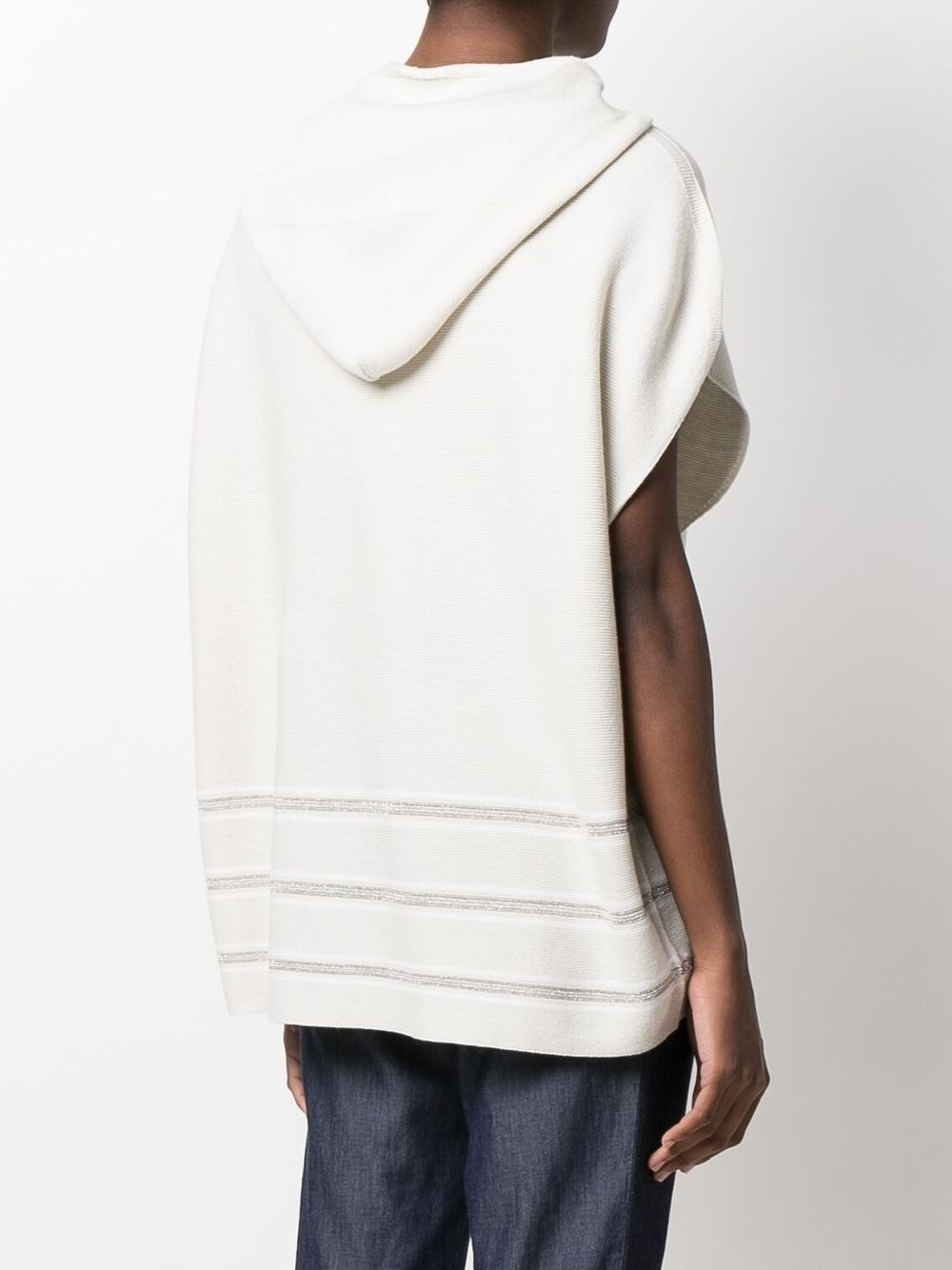 фото Fabiana filippi short-sleeve knitted hoodie