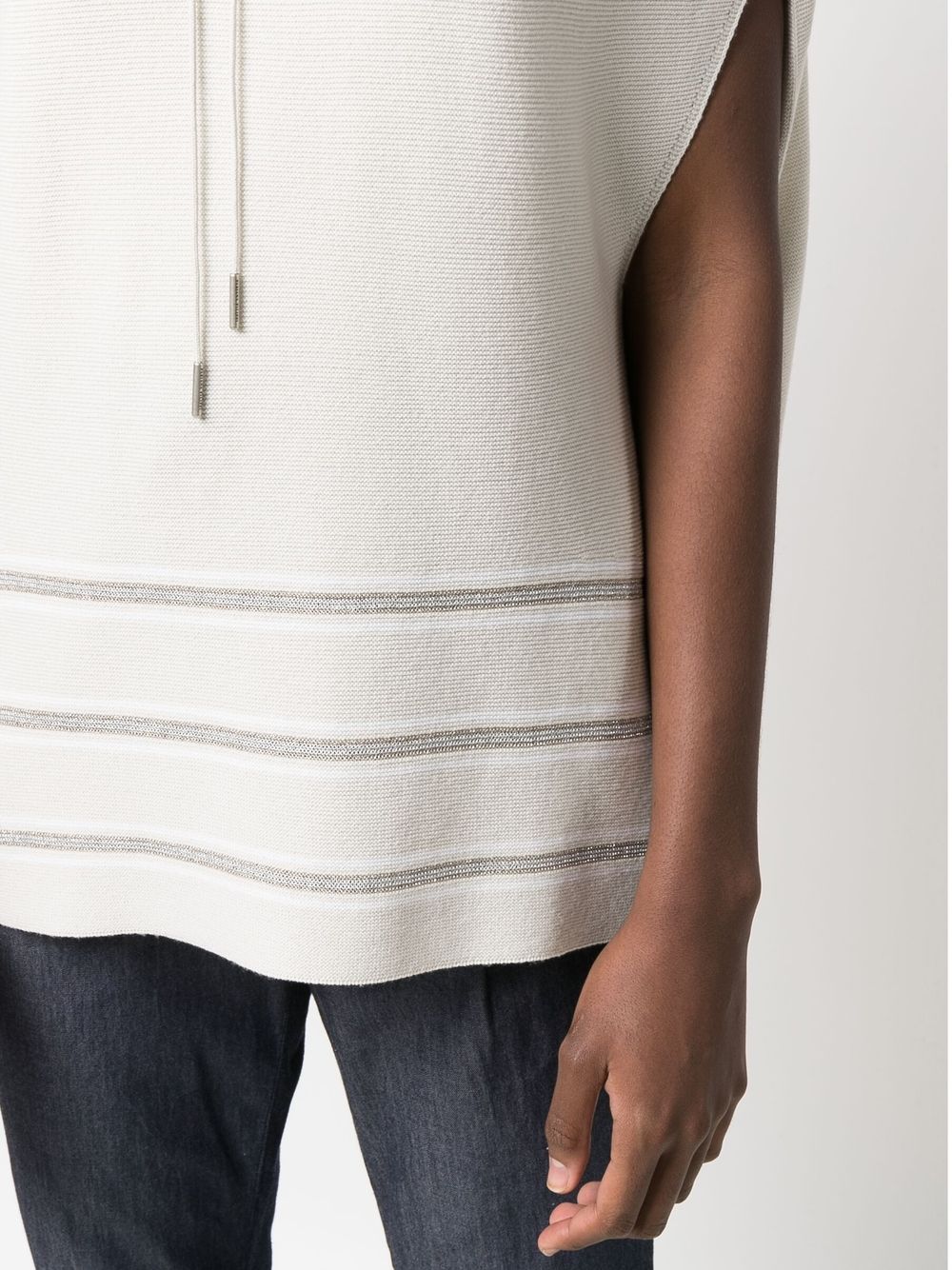 фото Fabiana filippi short-sleeve knitted hoodie