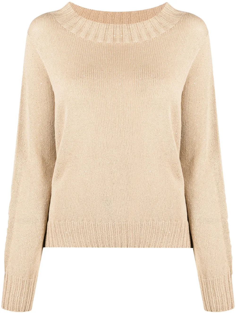 

Fabiana Filippi knitted round-neck jumper - Neutrals