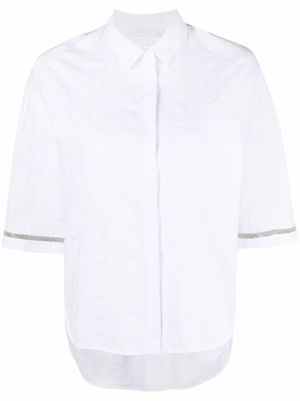 

Fabiana Filippi striped studded shirt - White