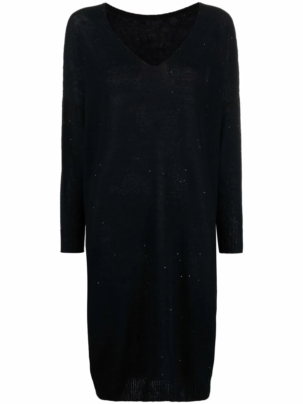 

Fabiana Filippi sequin-knit V-neck dress - Black