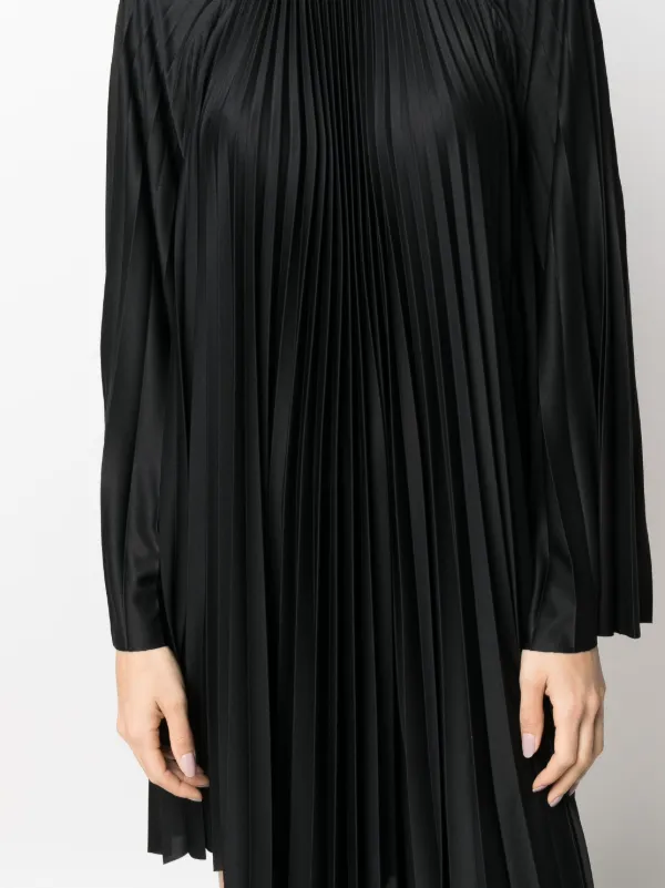 Fabiana Filippi Pleated Asymmetric Dress | Black | FARFETCH