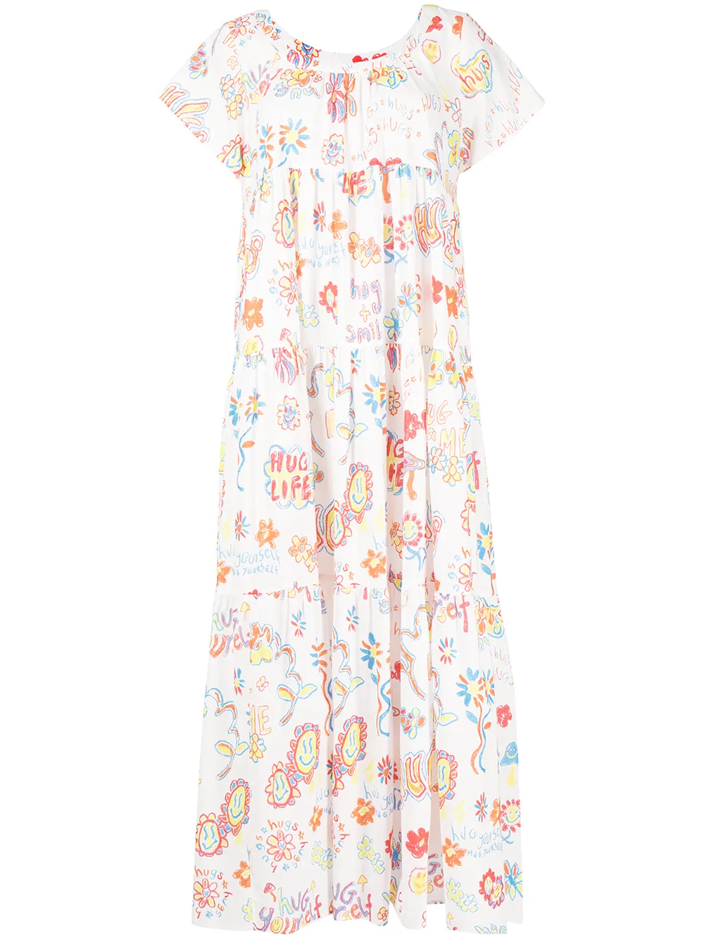 

Mira Mikati Hug Life tiered cotton dress - Multicolour