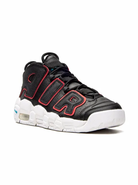 Nike Kids Air More Uptempo "Black Fusion Red" sneakers