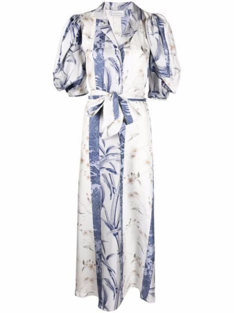 Pierre-Louis Mascia floral panelled shirt dress
