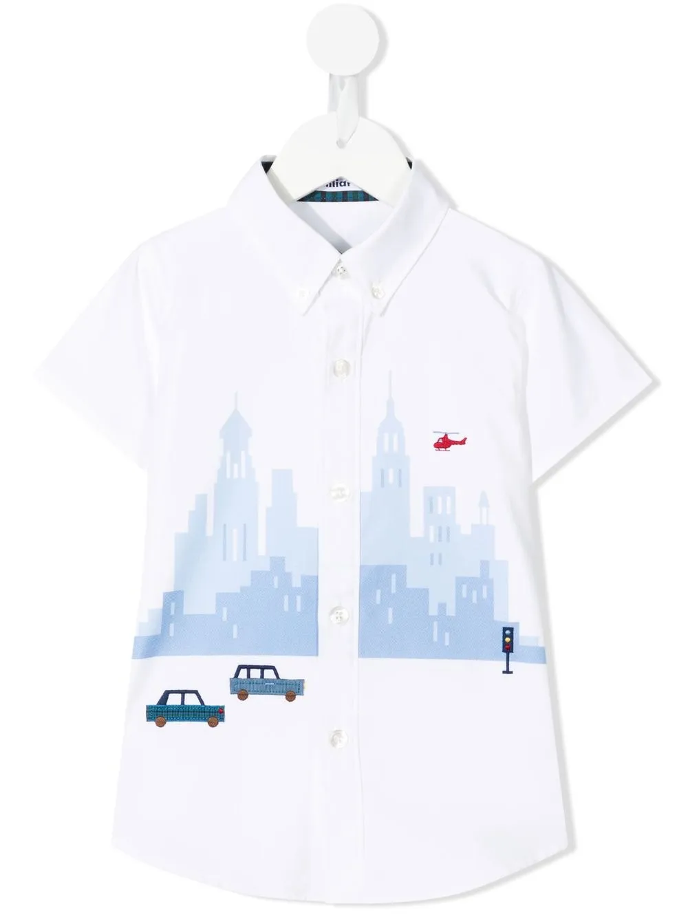 

Familiar graphic-print cotton shirt - White