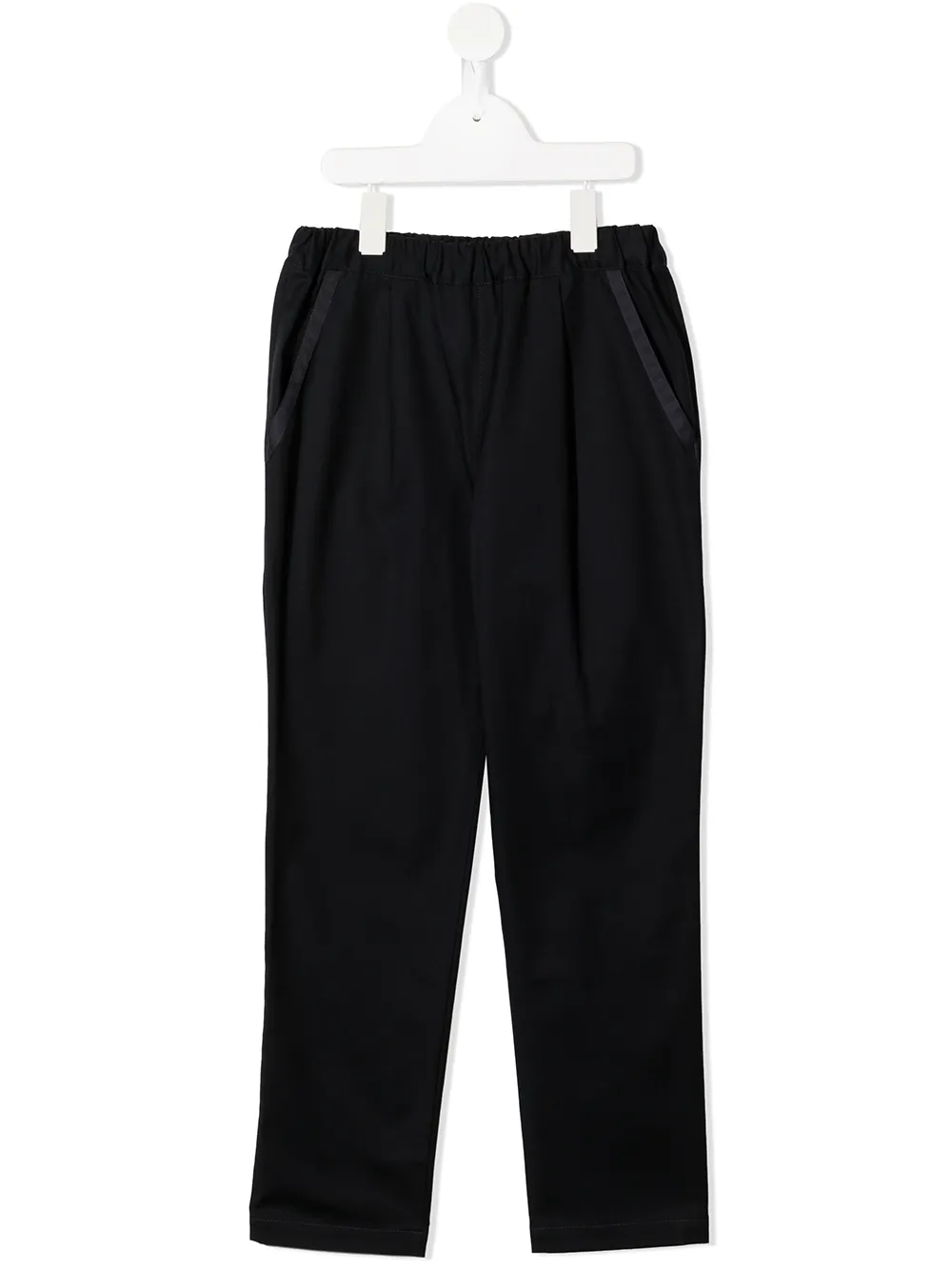 

Familiar pantalones rectos con pretina elástica - Azul